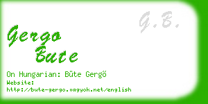 gergo bute business card